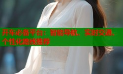 开车必备平台：智能导航、实时交通、个性化路线推荐