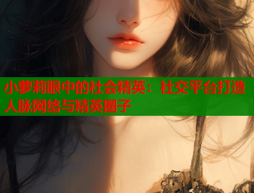 小萝莉眼中的社会精英：社交平台打造人脉网络与精英圈子  第1张
